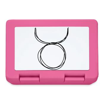 Sternzeichen Stier handgezeichnet - Brotdose - Pink - Vorne