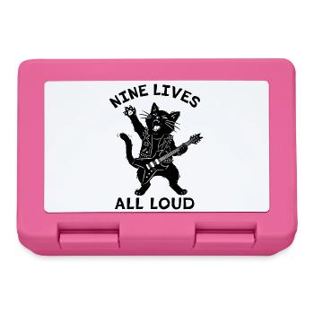 Nine Lives All Loud – Cat-Rock-Gitarre - Brotdose - Pink - Vorne