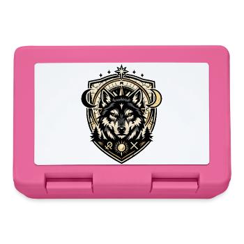 Wolf Crest Geometric Shield - Brotdose - Pink - Vorne