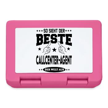 Callcenter Agent Der Beste Berufe Shirt Sterne - Brotdose - Pink - Vorne