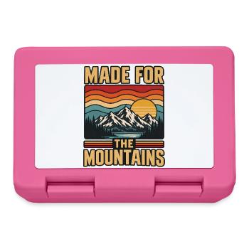 Retro Sunset Mountains Naturliebhaber-Outdoor-Wanderung - Brotdose - Pink - Vorne