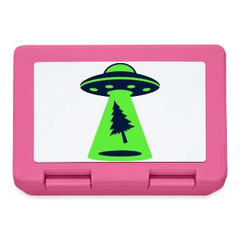 Ufo Entfuehrung Wald Logo - Brotdose - Pink - Vorne