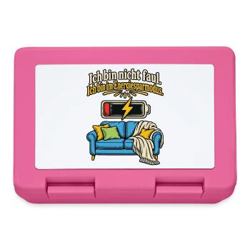 Ich bin nicht faul Energiesparmodus - Brotdose - Pink - Vorne