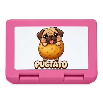 Funny Cute Pugtato Pug Potato Kawaii Dog - Brotdose - Pink - Vorne
