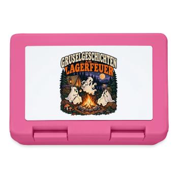 Gruselgeschichten am Lagerfeuer - Brotdose - Pink - Vorne
