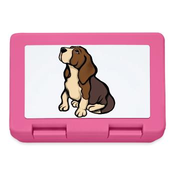 Beagle-Porträt in warmen Tönen - Brotdose - Pink - Vorne