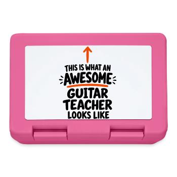 Gitarrenlehrer, Musiker-Geschenk - Brotdose - Pink - Vorne