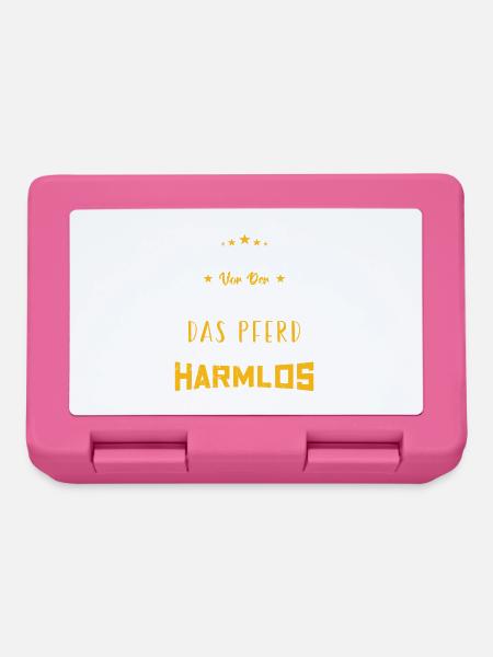 VORSICHT VOR DER REITERIN DAS PFERD IST HARMLOS !! - Brotdose - Pink