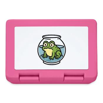 Grenouille dans un bol - Boîte à goûter - rose - Devant