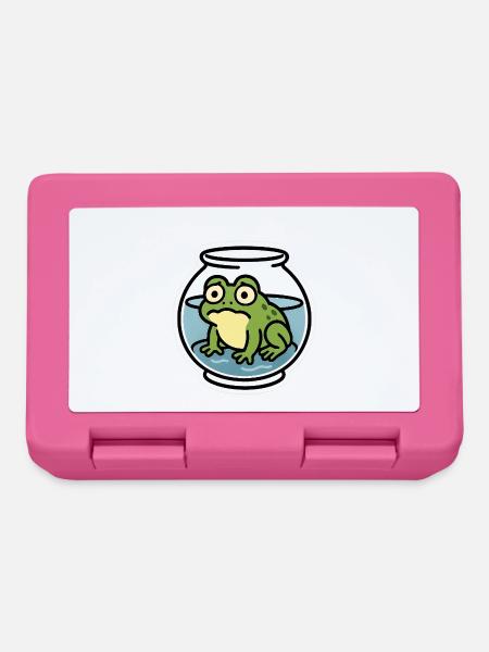 Grenouille dans un bol - Boîte à goûter - rose