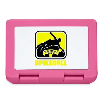 Farben änderbar | Spikeball Roundnet Fun - Brotdose - Pink - Vorne