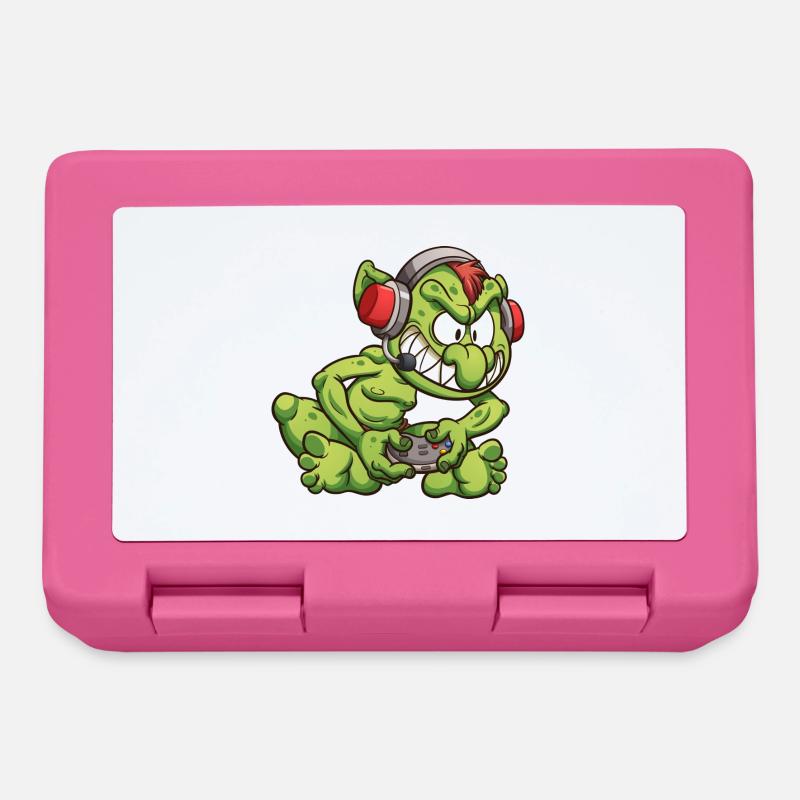 Gamer Snake avec casque et contrôle - Boîte à goûter - rose