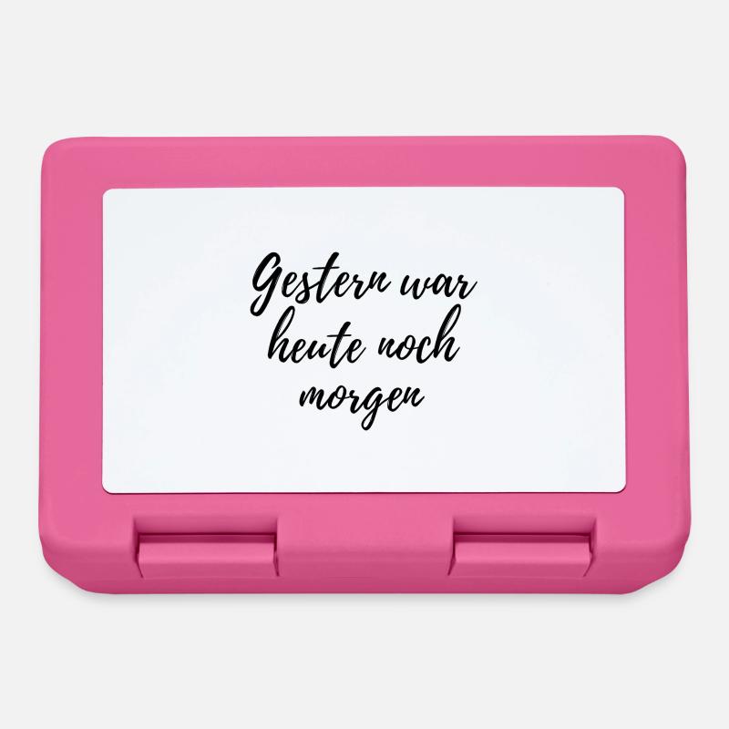 Hier était toujours demain – Calligraphy Spruc - Boîte à goûter - rose