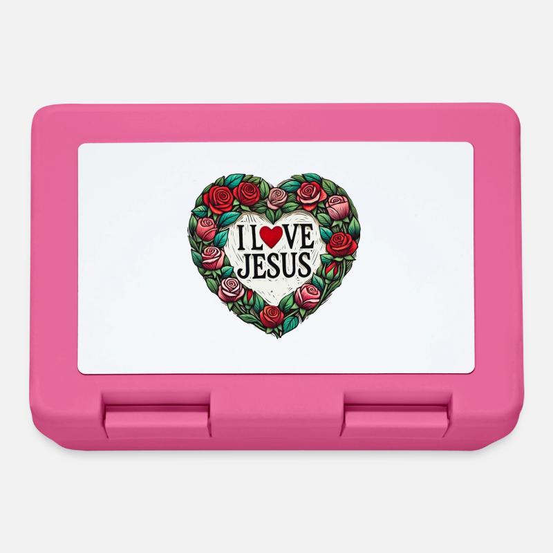 J’aime Jésus-Christ - Boîte à goûter - rose