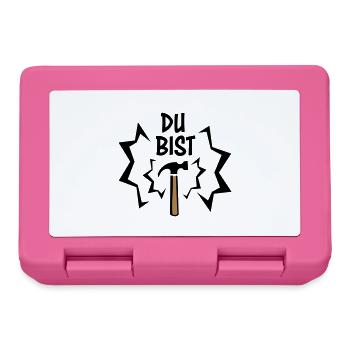 Du bist Hammer - Geschenkidee Handwerker - Bastler - Brotdose - Pink - Vorne