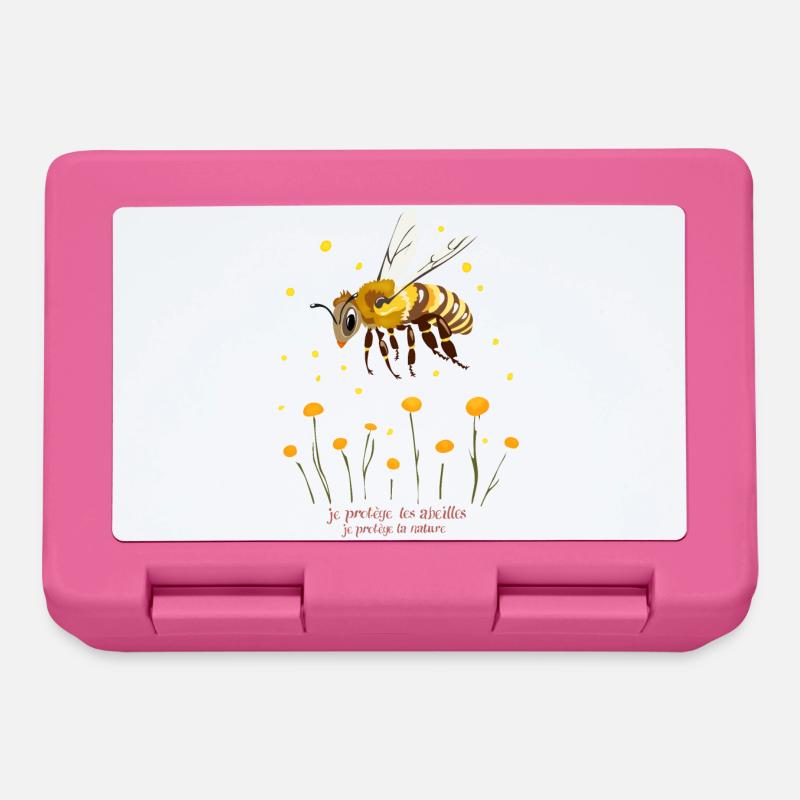 je protége les abeilles - Boîte à goûter - rose