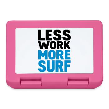 less work more surf - Lunchbox - pink - Front