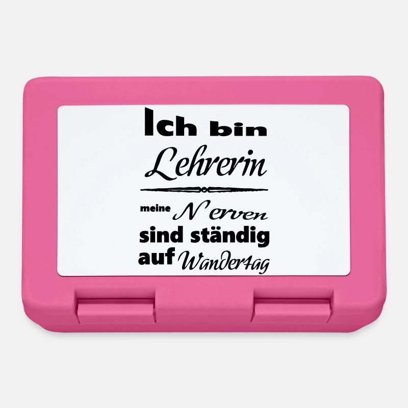Lehrerin Spruch Lehrer Schule Beruf Geschenk - Brotdose - Pink