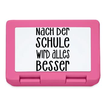 nach der Schule - Brotdose - Pink - Vorne