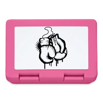 Deux gants de boxe dans le style de graffiti - Boîte à goûter - rose - Devant