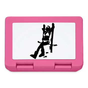 ski girl - Boîte à goûter - rose - Devant