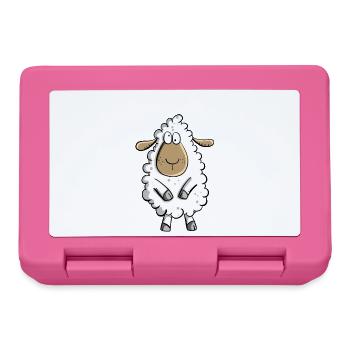 Echt Schaf I Cooles Schäfchen Comic Geschenk Fun - Brotdose - Pink - Vorne