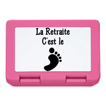 La Retraite c'est le pied - Boîte à goûter - rose - Devant