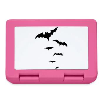 Halloween Fledermäuse, bats - Brotdose - Pink - Vorne