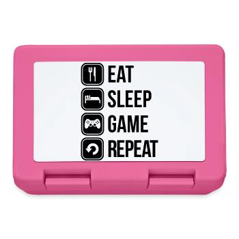eat sleep game repeat spiele - Brotdose - Pink - Vorne
