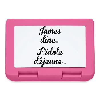 James dîne, l'idole déjeune - Boîte à goûter - rose - Devant