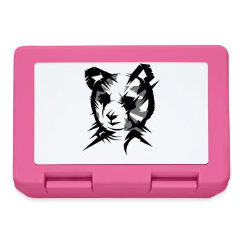 Panda bear head in cubist style - Lunchbox - pink - Front