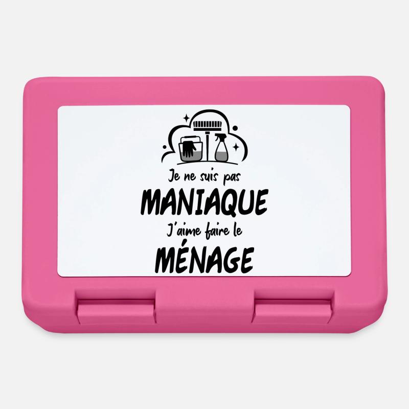 I am not a maniac I like cleaning - Lunchbox - pink