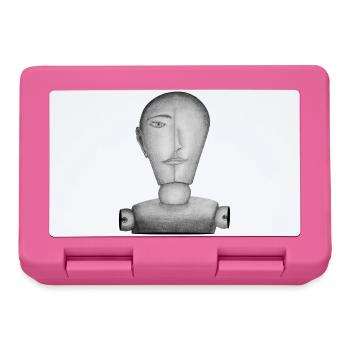 Mannequin dessiné - Boîte à goûter - rose - Devant
