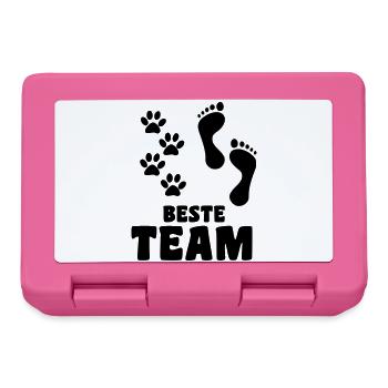 Zusammen mit Ihrem Hund sind Sie das beste Team * - Brotdose - Pink - Vorne