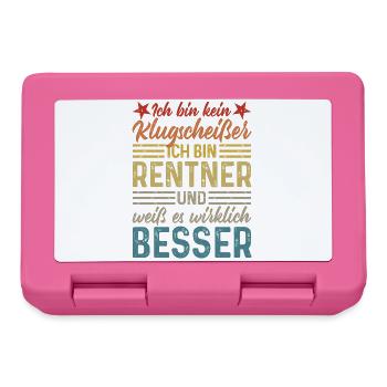 Rentner Klugscheißer - Brotdose - Pink - Vorne