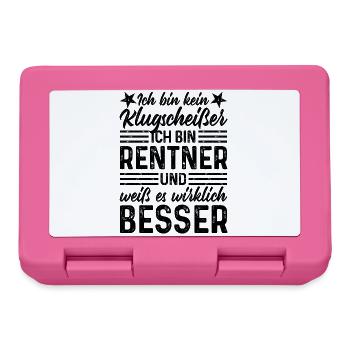 Rentner Klugscheißer - Brotdose - Pink - Vorne