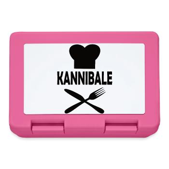 Kannibale - T-Shirt Design schwarz - Brotdose - Pink - Vorne