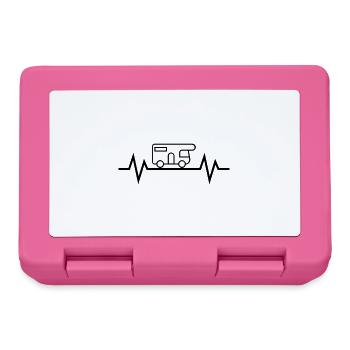 Herzschlag Wohnmobil black - Brotdose - Pink - Vorne