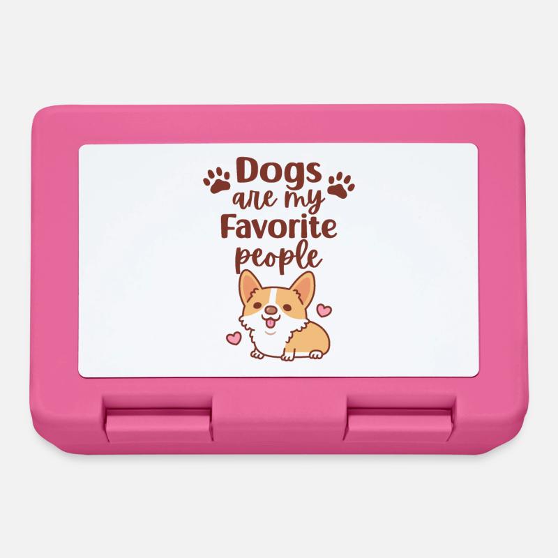 Les chiens Corgi mignons sont mes personnes préférées citation drôle - Boîte à goûter - rose