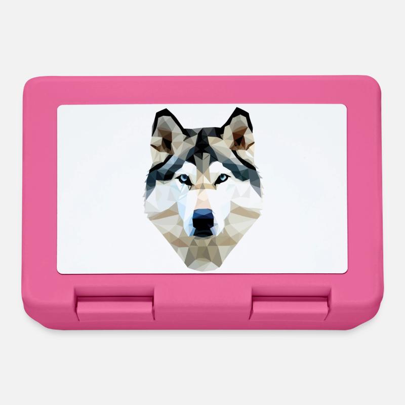 Husky Hund Polygon - Brotdose - Pink