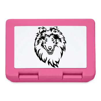 Collie Kopf - Brotdose - Pink - Vorne