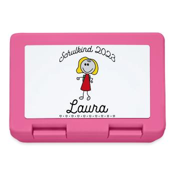 Schulkind 2023 Laura - Brotdose - Pink - Vorne