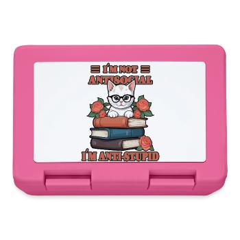Schlaue Katze - Brotdose - Pink - Vorne
