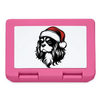 Cavalier King Christmas - Elegantes Geschenk - Brotdose - Pink - Vorne