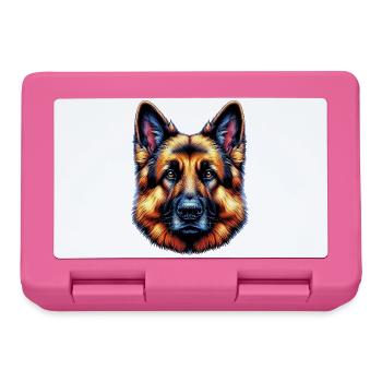 German Shepherd Dog Rex - Lunchbox - pink - Front