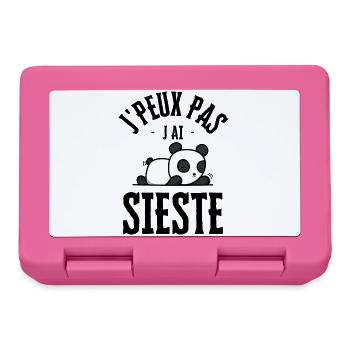 Je peux pas j ai sieste - Boîte à goûter - rose - Devant