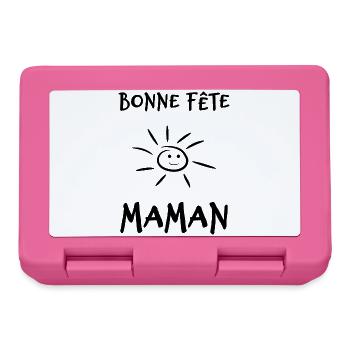 MOM. MOTHER'S DAY. HEART. HAPPY BIRTHDAY - Lunchbox - pink - Front