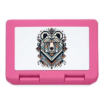 Abstract Animal Bear 2 - Lunchbox - pink - Front