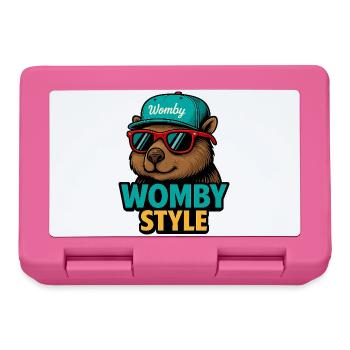 Womby Style Biber mit Sonnenbrillen - Brotdose - Pink - Vorne