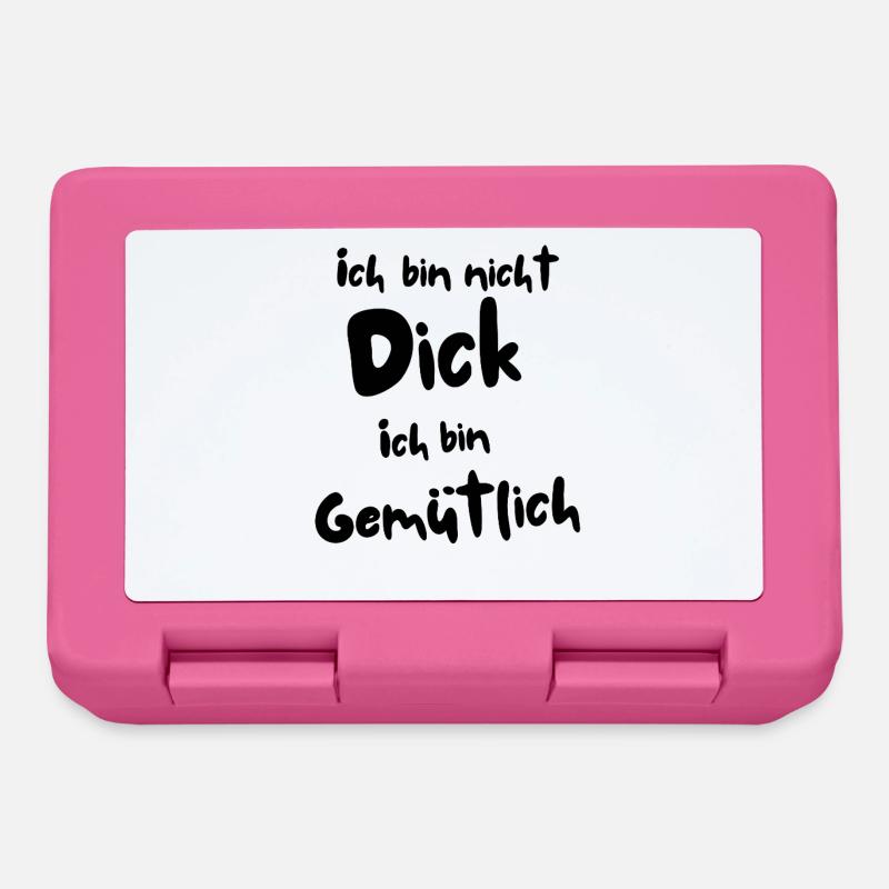 Ich bin nicht dick - Brotdose - Pink